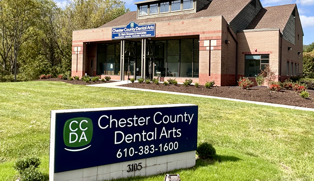 tabletop frame about Dr. Simeone & Chester County Dental Arts